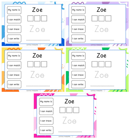 Name Writing Practice Sheet